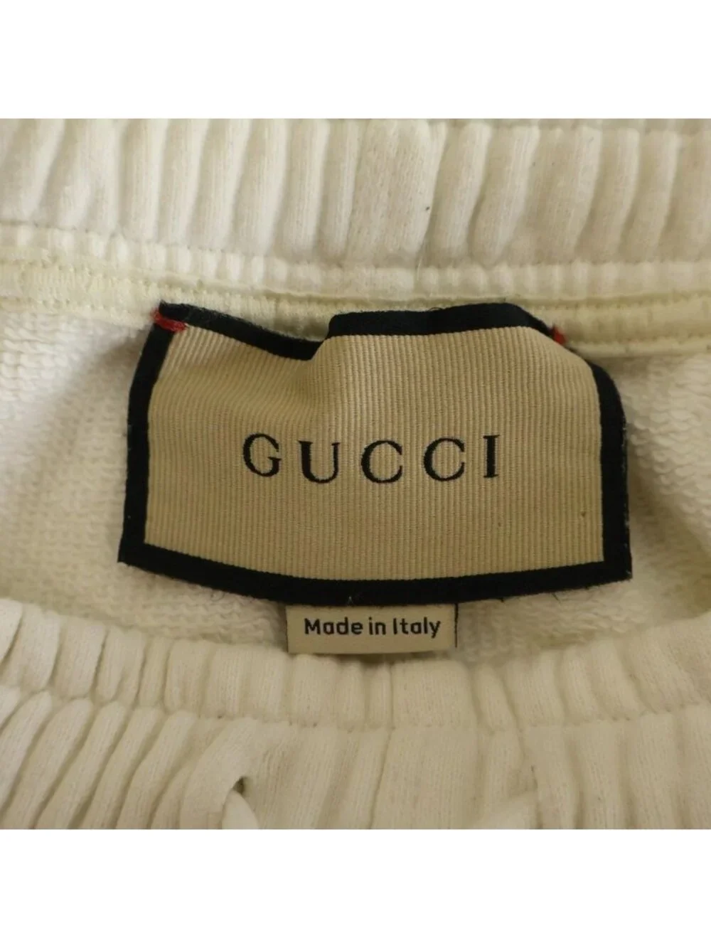 Gucci Sherry Line Logo Patch Jogger Sweatshirt Pants White
